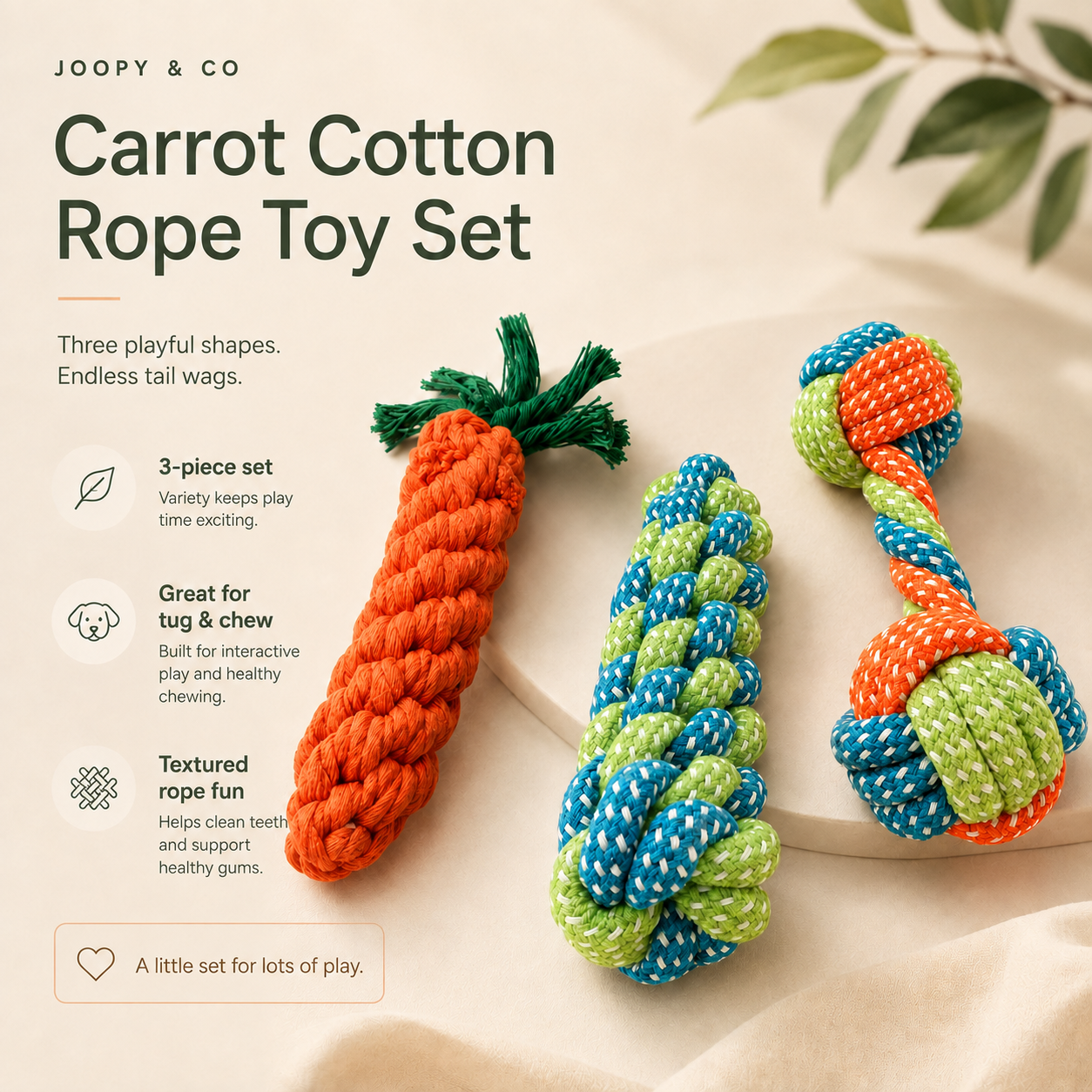 Carrot Cotton Rope Toy Set