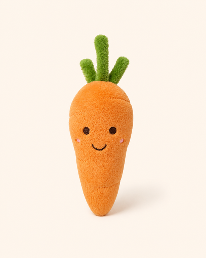 Carrot Squeaky Plush Dog Toy