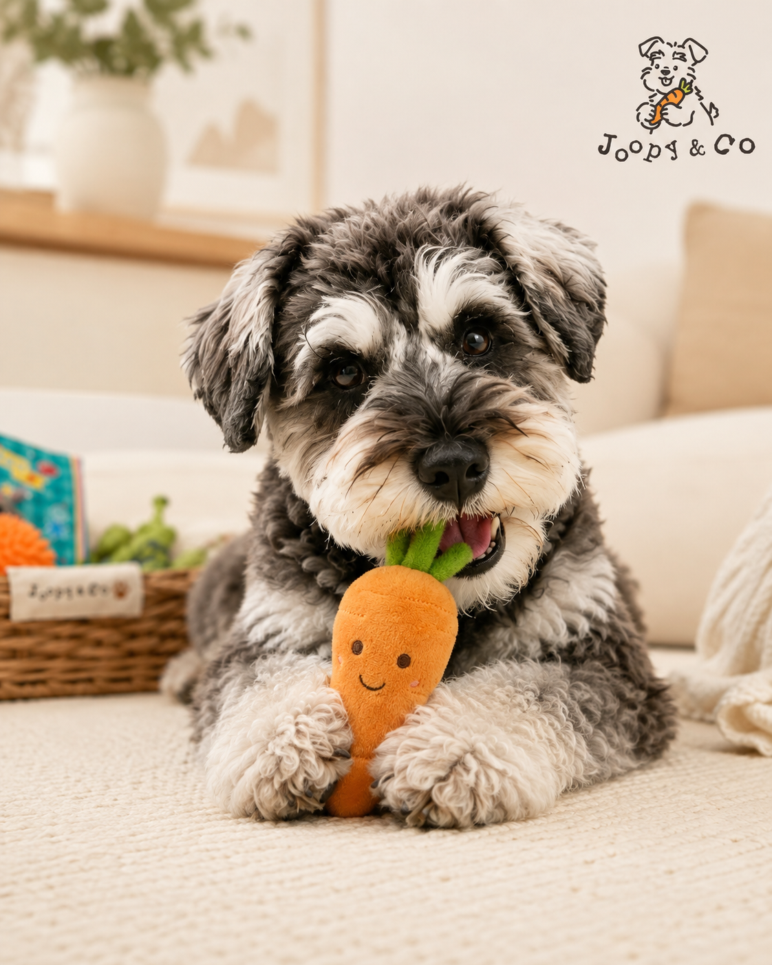 Carrot Squeaky Plush Dog Toy