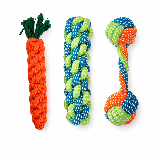 Carrot Cotton Rope Toy Set